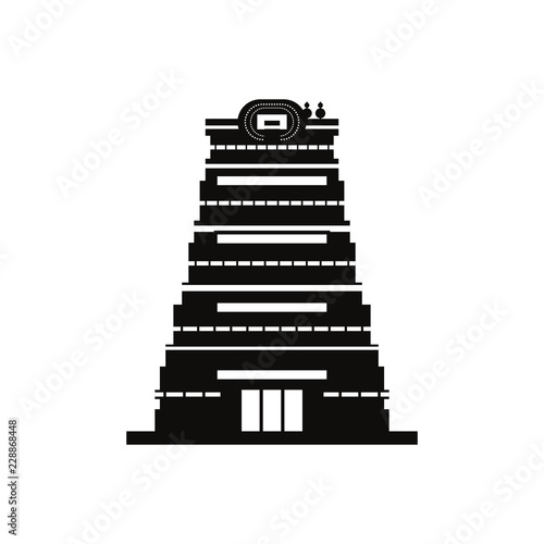 chennai city monument indian on white background