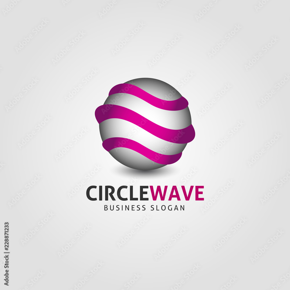 Circle Wave Logo Template Circle Wave Logo Template