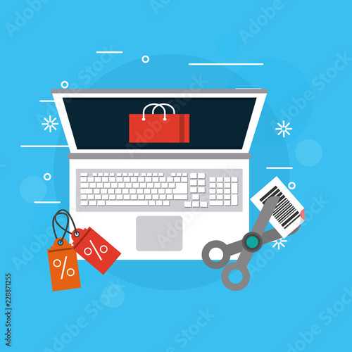 Shopping online concept