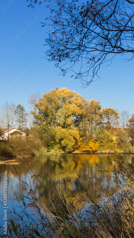 Beautiful autumn view at the Vils near Schoenerting - Bavaria Beautiful autumn view at the Vils near Schoenerting - Bavaria
