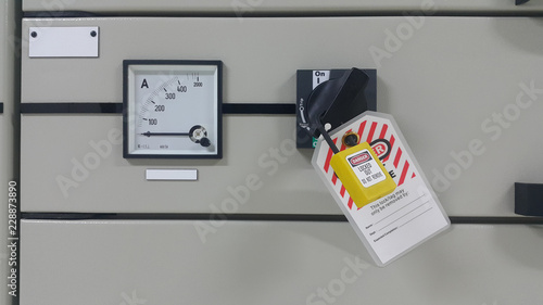 electrical part and accessories in the  control cabinet , control and power distributor,lockout ,tagout