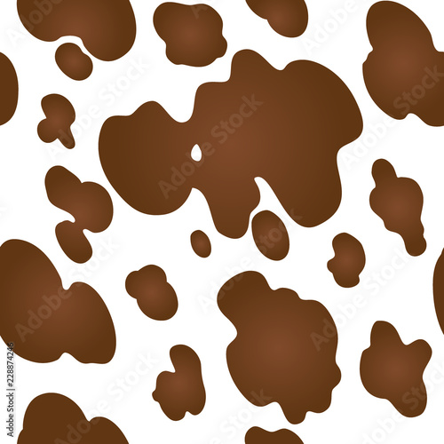 cow texture pattern repeated seamless brown and white lactic chocolate animal jungle print spot skin fur milk day