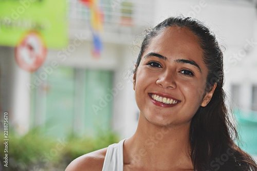 Smiling Cute Colombian Girl