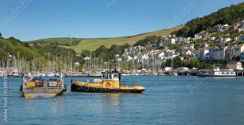 The ferry at City of St. Austell Cornwall England Great Brittain. Pushboat ferry. photo