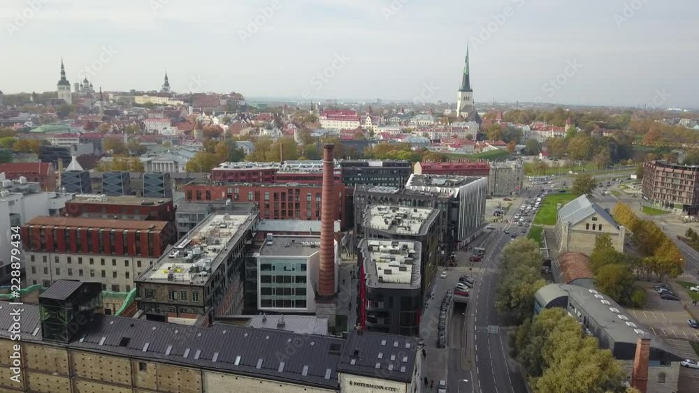 Aerial view of city Tallinn Estonia Aerial view of city Tallinn Estonia