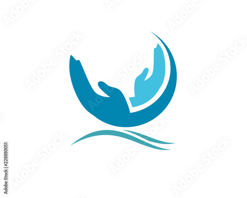 help hands logo icon template