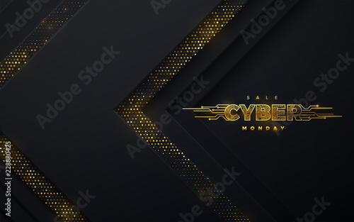 Cyber Monday. Promotional online sale event.