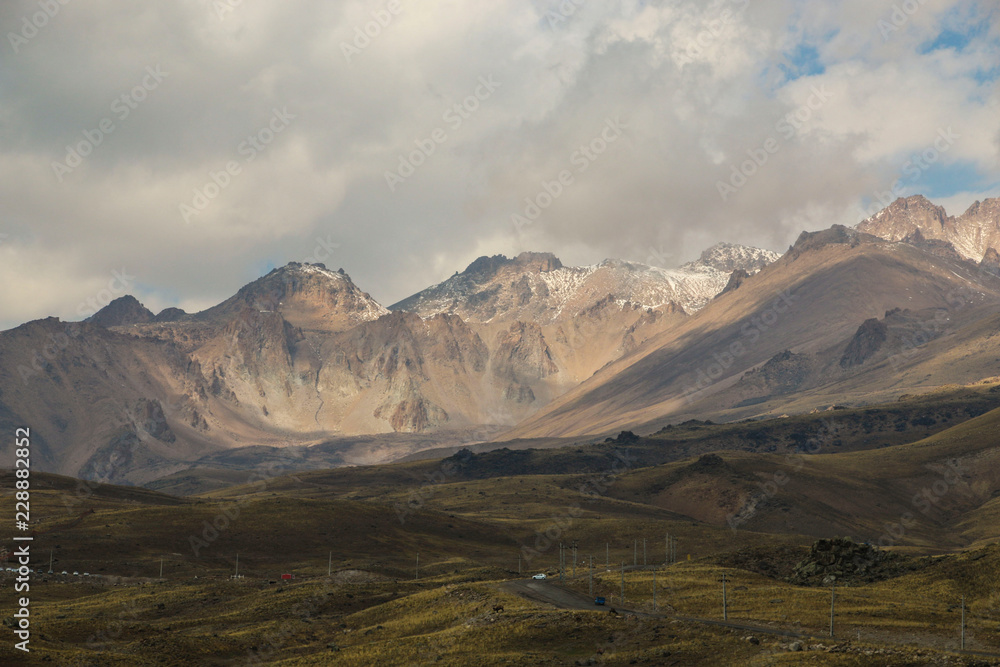 Mount Sabalan (Savalan) near the city of Ardabil in north-west Iran.