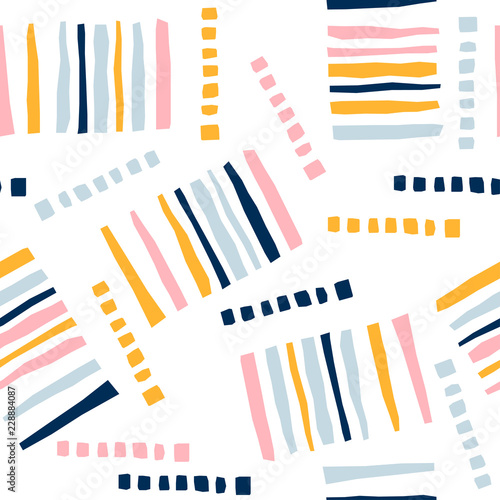 Abstract seamless pattern background. Childish graphic cover for design kid birthday card, party wallpaper, holiday wrapping paper, shop sale advertising, textile, dress, bag print, t shirt etc.