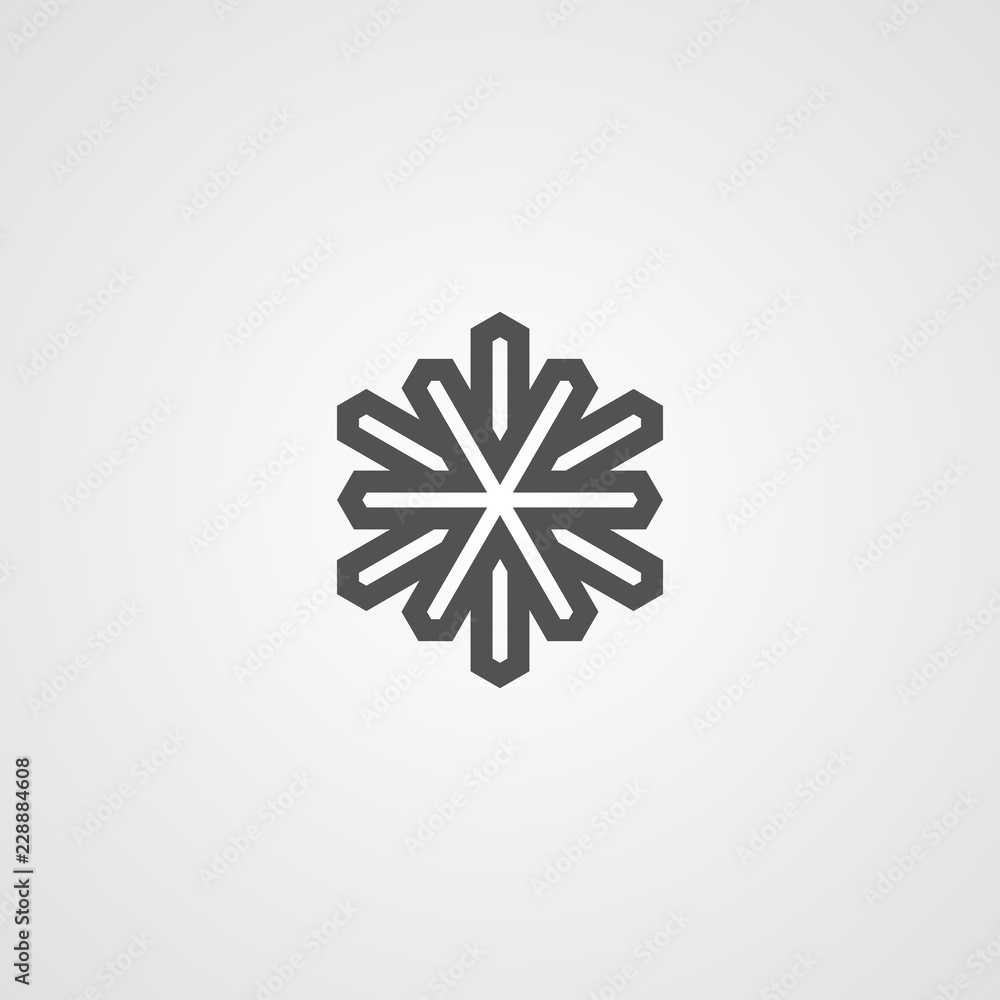 Vector isolated snowflake icon. Logo for your design Vector isolated snowflake icon. Logo for your design