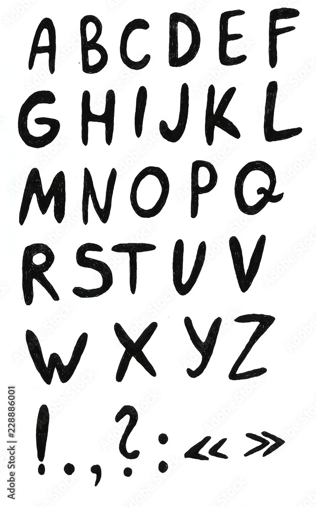 Hand drawn alphabet Hand drawn alphabet