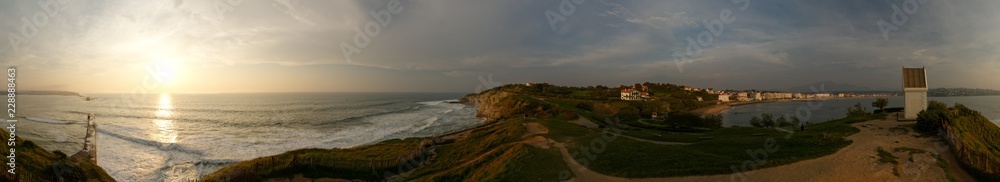 Obraz premium saint jean de luz, pointe de sainte-barbe à 360°