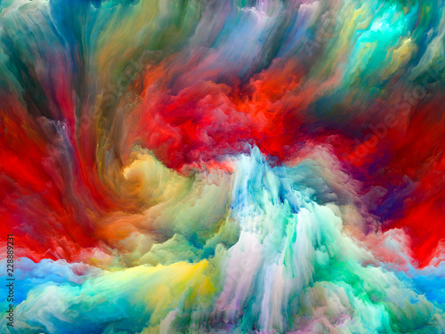 Fototapeta Naklejka Na Ścianę i Meble -  Unfolding of Color Motion