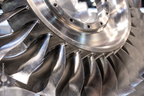 CNC milled turbine disk with blades