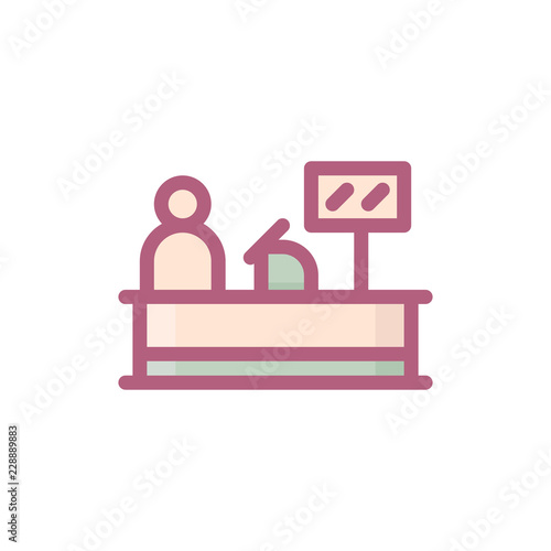 cashier icon filled outline with dusk style