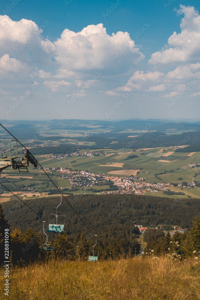 Beautiful view at Hohenbogen summit - Bavaria - Germany