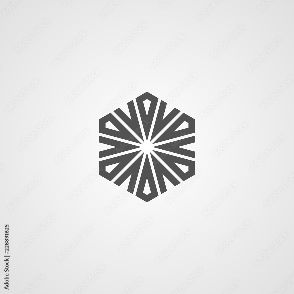 Vector isolated snowflake icon. Logo for your design Vector isolated snowflake icon. Logo for your design