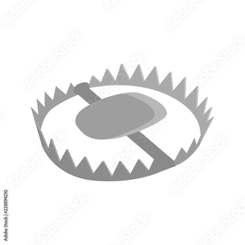 Hunting trap color vector icon. Flat design