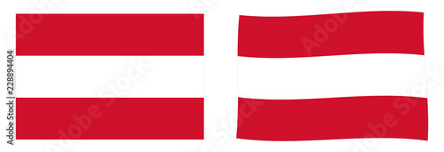 Republic of Austria flag. Simple and slightly waving version.