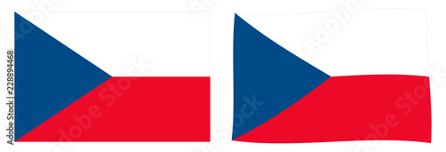 Free Download Czech Republic (Czechia) flag. Simple and slightly waving version. - GFXLoad