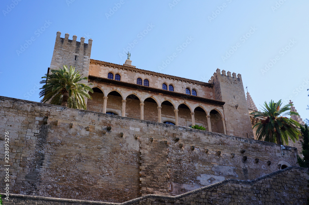 View of the Cathedral of Santa Maria of Palma (La Seu), Mallorca, Spain