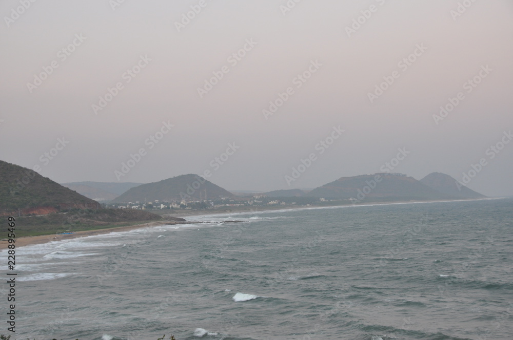Sea and the Mountain, Visag, Anshra Pradesh, India Sea and the Mountain, Visag, Anshra Pradesh, India