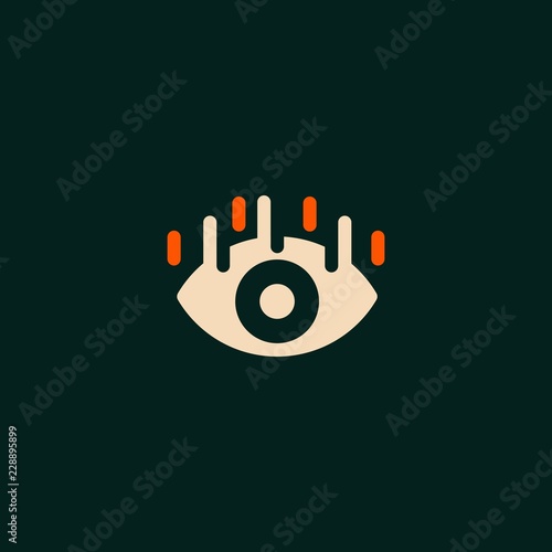 Eye Vision Solution Creative Abstract Modern Icon Technology Logo Design Template Element Vector