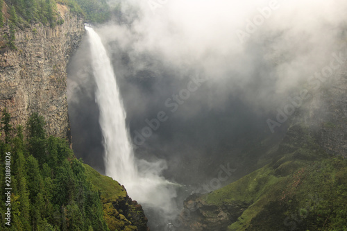 Helmcken Falls with fog  Wells Gray Provincial Park  British Columbia  Canada