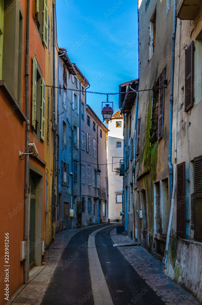 Colourful French town street