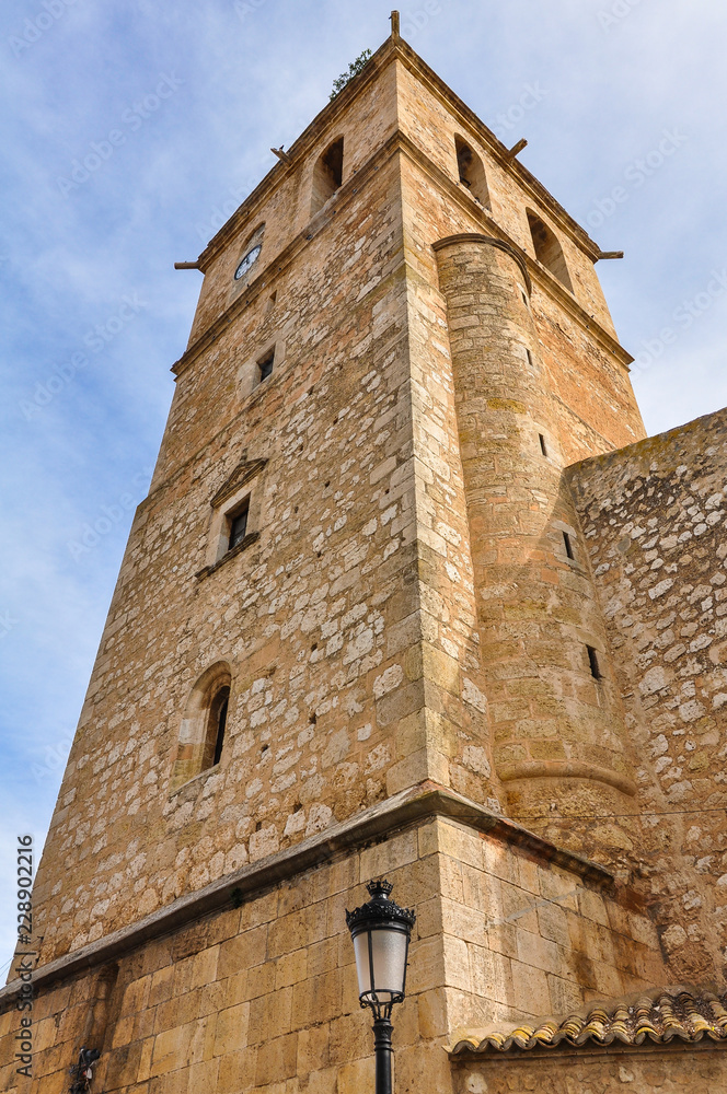 Torre de la iglesia de Santiago, Quintanar de la Orden, Toledo, Castilla-La Mancha