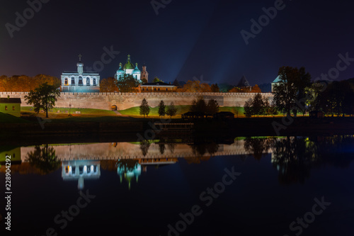 Novgorod Kremlin. Russia.Veliky Novgorod.Sofia Cathedral, Belfry and Vladimirskaya Tower