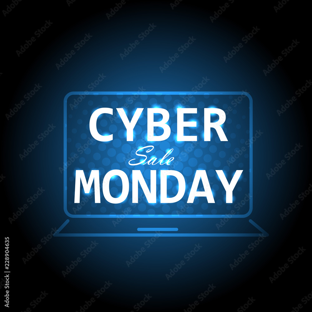 Cyber monday sale poster vector design illustration Cyber monday sale poster vector design illustration