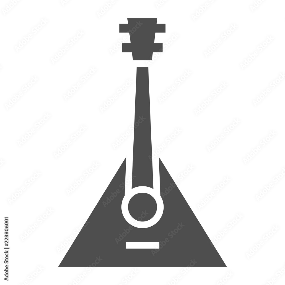 Balalaika glyph icon, music and national, instrument sign, vector graphics, a linear pattern on a white background. Balalaika glyph icon, music and national, instrument sign, vector graphics, a linear pattern on a white background.