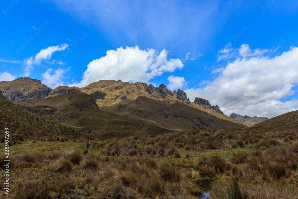 panoramic landscape of cajas national park, ecuador panoramic landscape of cajas national park, ecuador