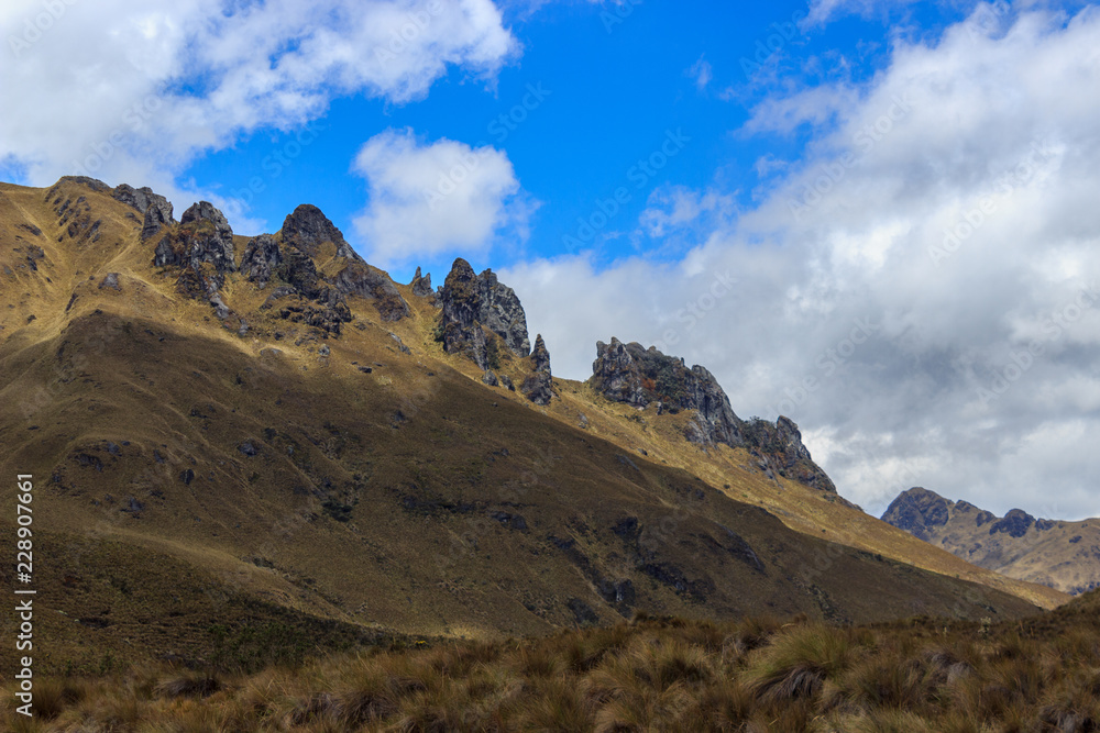 panoramic landscape of cajas national park, ecuador panoramic landscape of cajas national park, ecuador