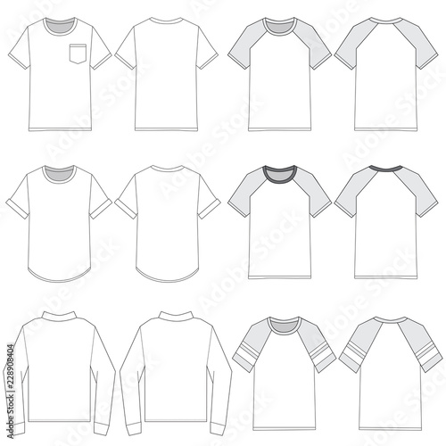 Vector template for Men's Fashion tops