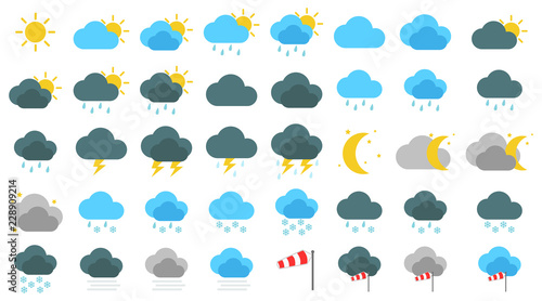 Simple Wetter Icons Set / Sammlung photo