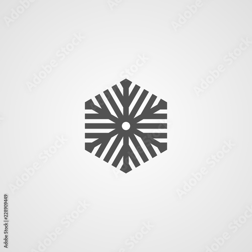 Vector isolated snowflake icon. Logo for your design