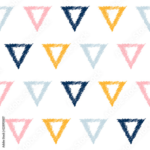 Abstract handmade seamless pattern background. Childish handcrafted wallpaper for design card, baby nappy, diaper, scrapbook, holiday wrapping paper, textile, bag print, t shirt etc.