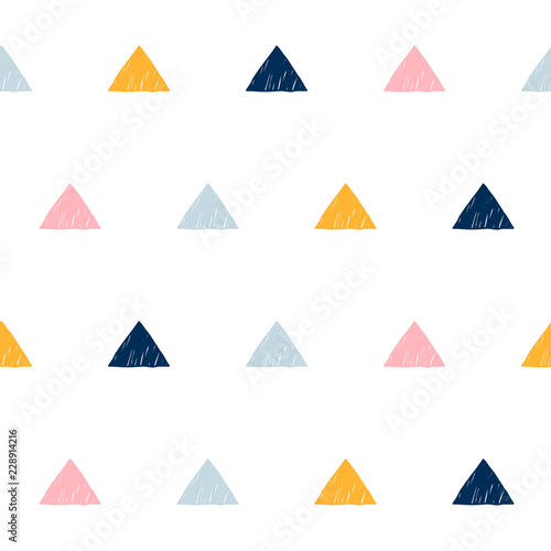 Abstract handmade seamless pattern background. Childish handcrafted wallpaper for design card, baby nappy, diaper, scrapbook, holiday wrapping paper, textile, bag print, t shirt etc.