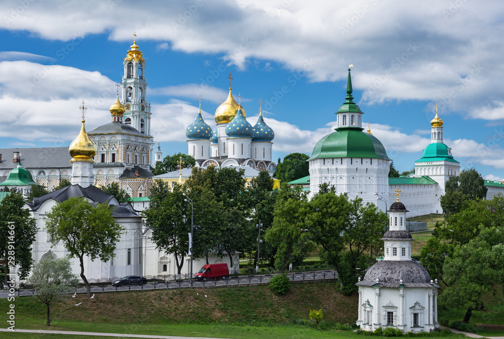General view of the famous Holy Trinity Sergius Lavra, Sergiev Posad, Russia