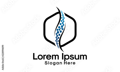 Chiropractic, back pain and osteopathy icon