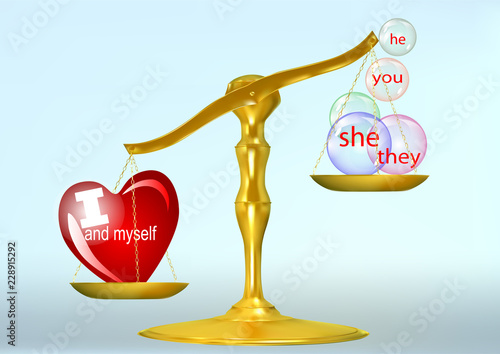 Valokuvatapetti scales of egoist