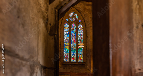 stained glass window in church © Urmas