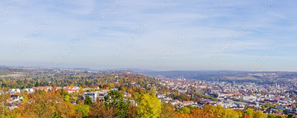 Panorama Pforzheim im Herbst