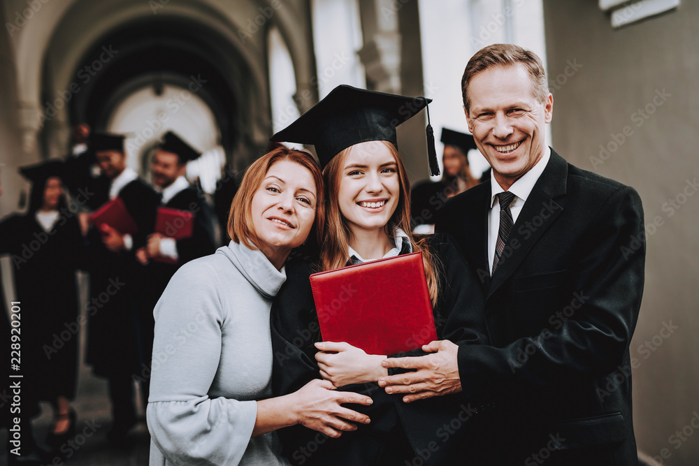 Mother. Father. Daughter. Parents. Congratulation.