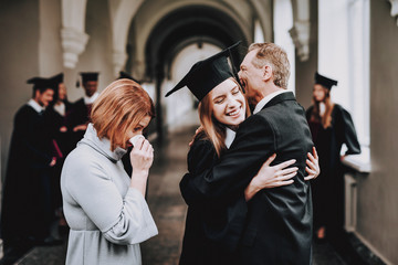 Happiness. Parents. Congratulations. Student.
