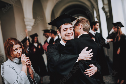 Hugs. Parents. Congratulation. Student. Graduates.