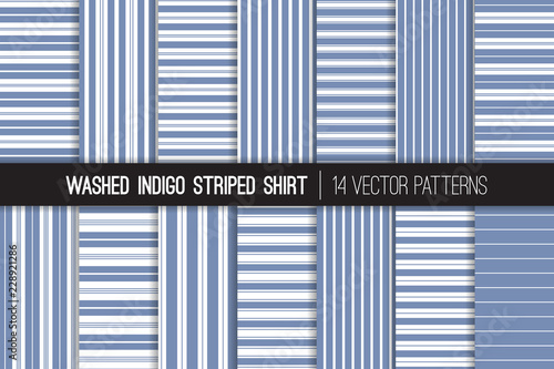 Washed Indigo Striped Shirt...