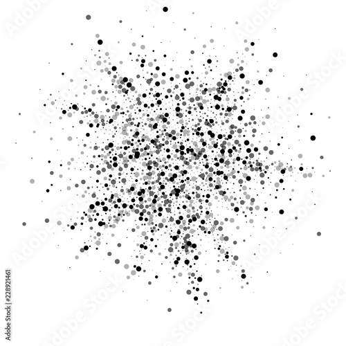 Scattered dense balck dots. Dark points dispersion © Begin Again